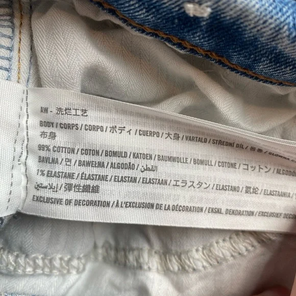 Abercrombie The Skinny High Rise 26/2 blue Destruction Holes on knees - Picture 8 of 8